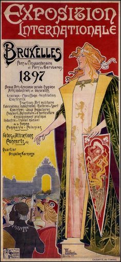Affiche Expo internationale 1897 Privat Livemont