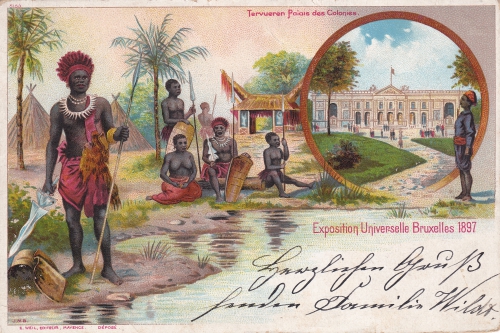 carte postale Expo coloniale 1897