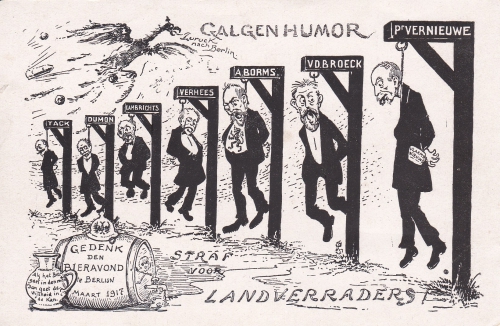 01 caricature anonyme anti activiste au sujet de la visite du Conseil de Flandre a Berlin en 1917