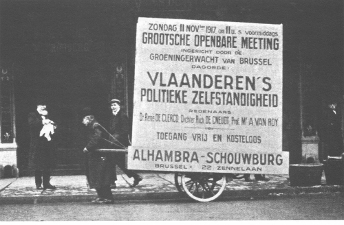 02 Annonce dun meeting activiste pour lindependance de la Flandre a lAlhambra en novembre 1917